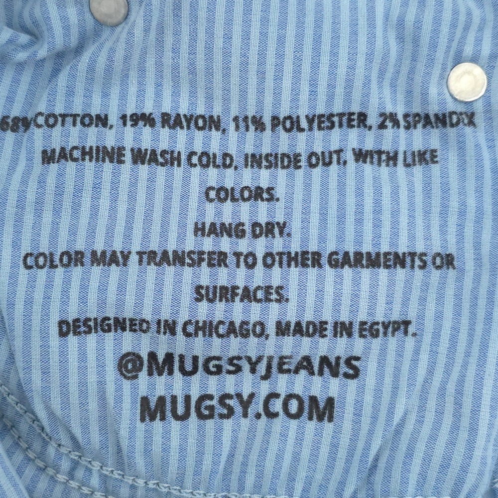 Mugsy Lake Shores Mens Jeans 36x32 Blue Slim Straight Comfort Stretch FLX3NLA - Picture 7 of 11